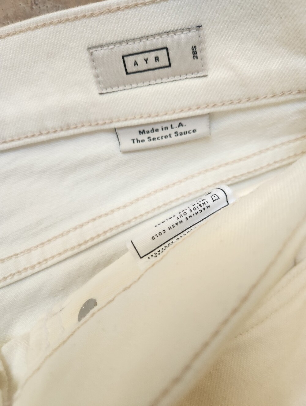 AYR Secret Sauce Jeans, Size 28, 29.5 Inch Inseam (Creme Soda) - Picture 8 of 12